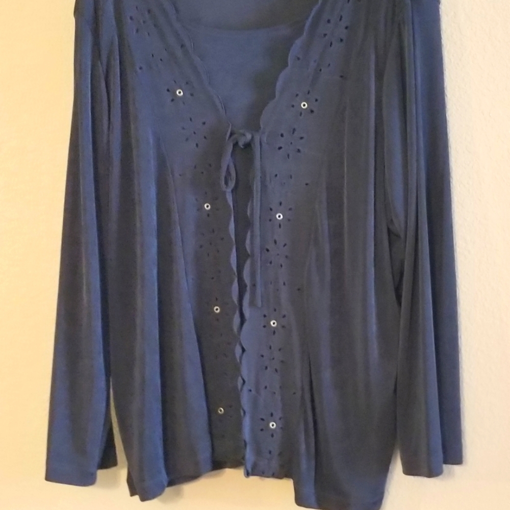 Black Scalloped Blouse